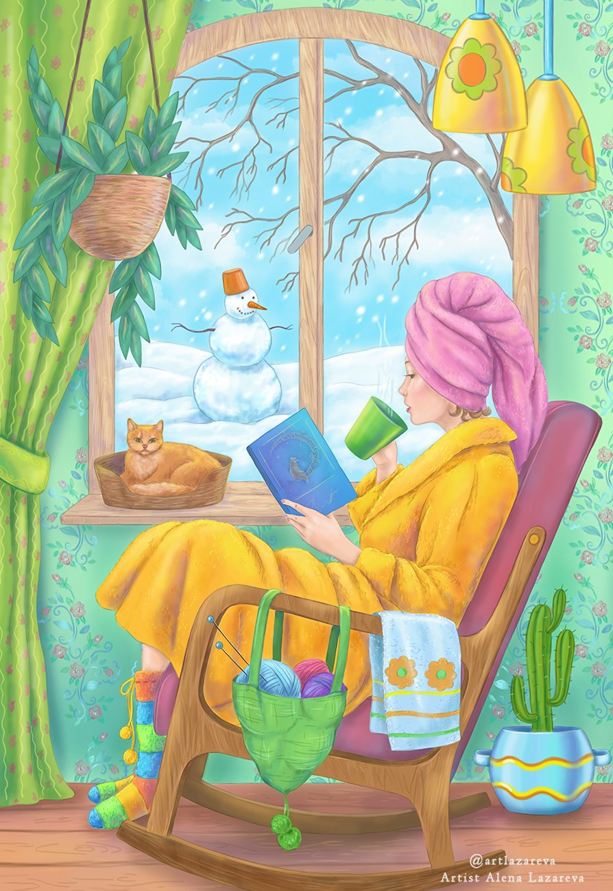 Иллюстрации Алёны Лазаревой. Раскраски Алёны Лазаревой
