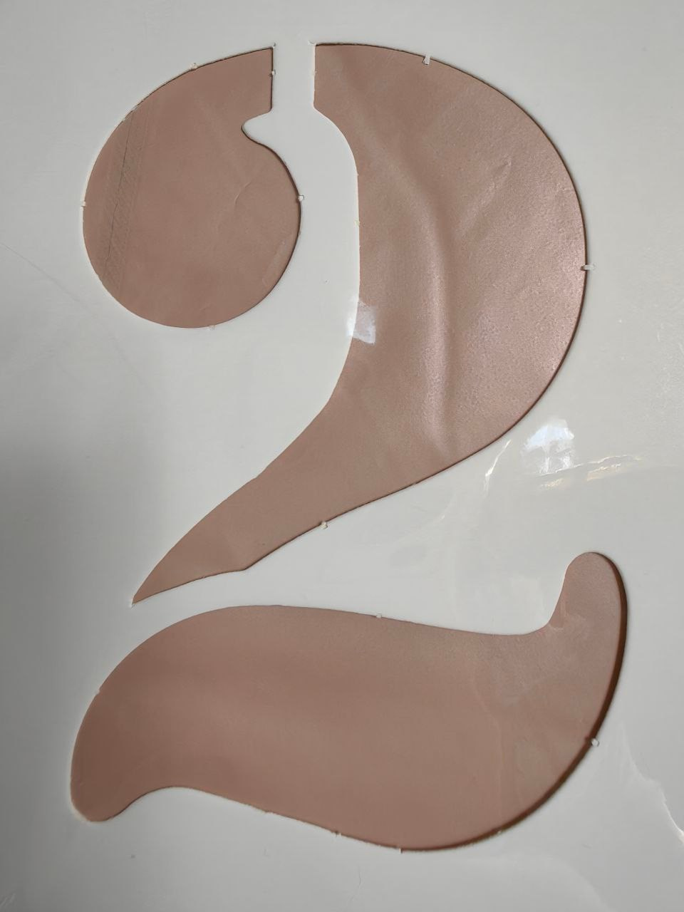 Шар-цифра 2 102 см, нежно-розовый, 800 р