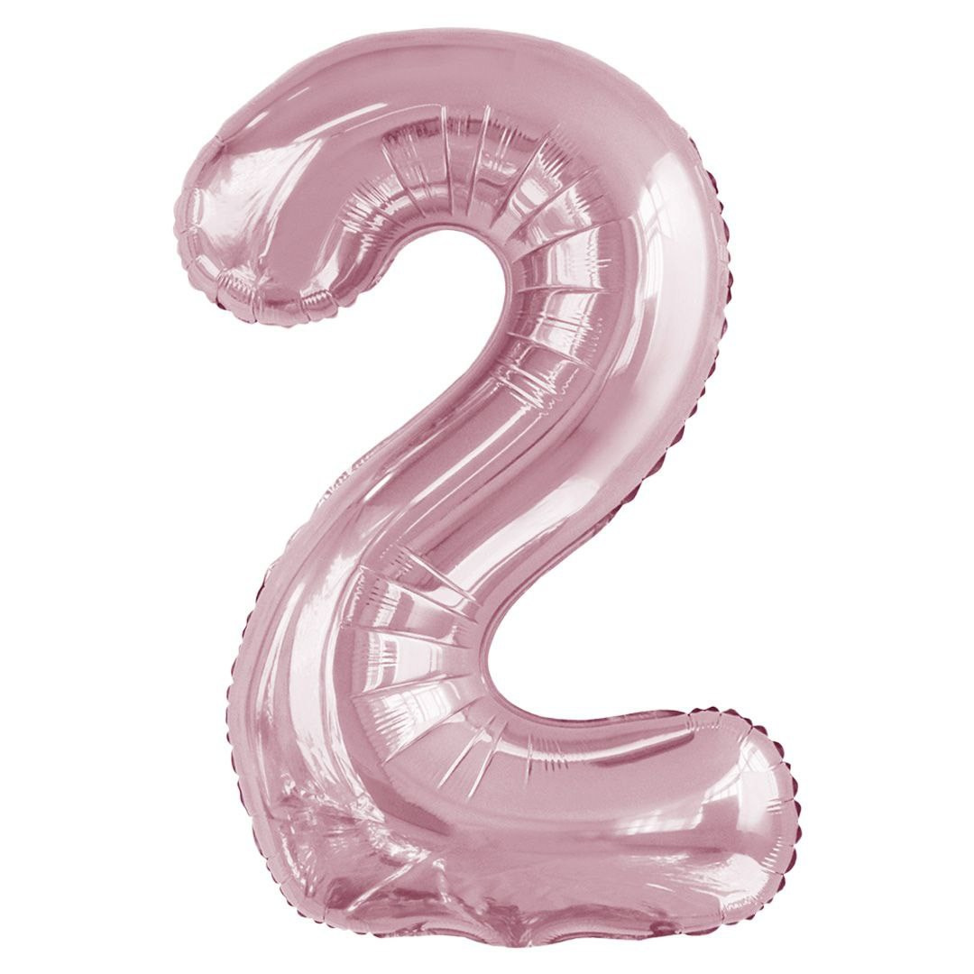Шар-цифра 2 81 см, розовый, 800 р