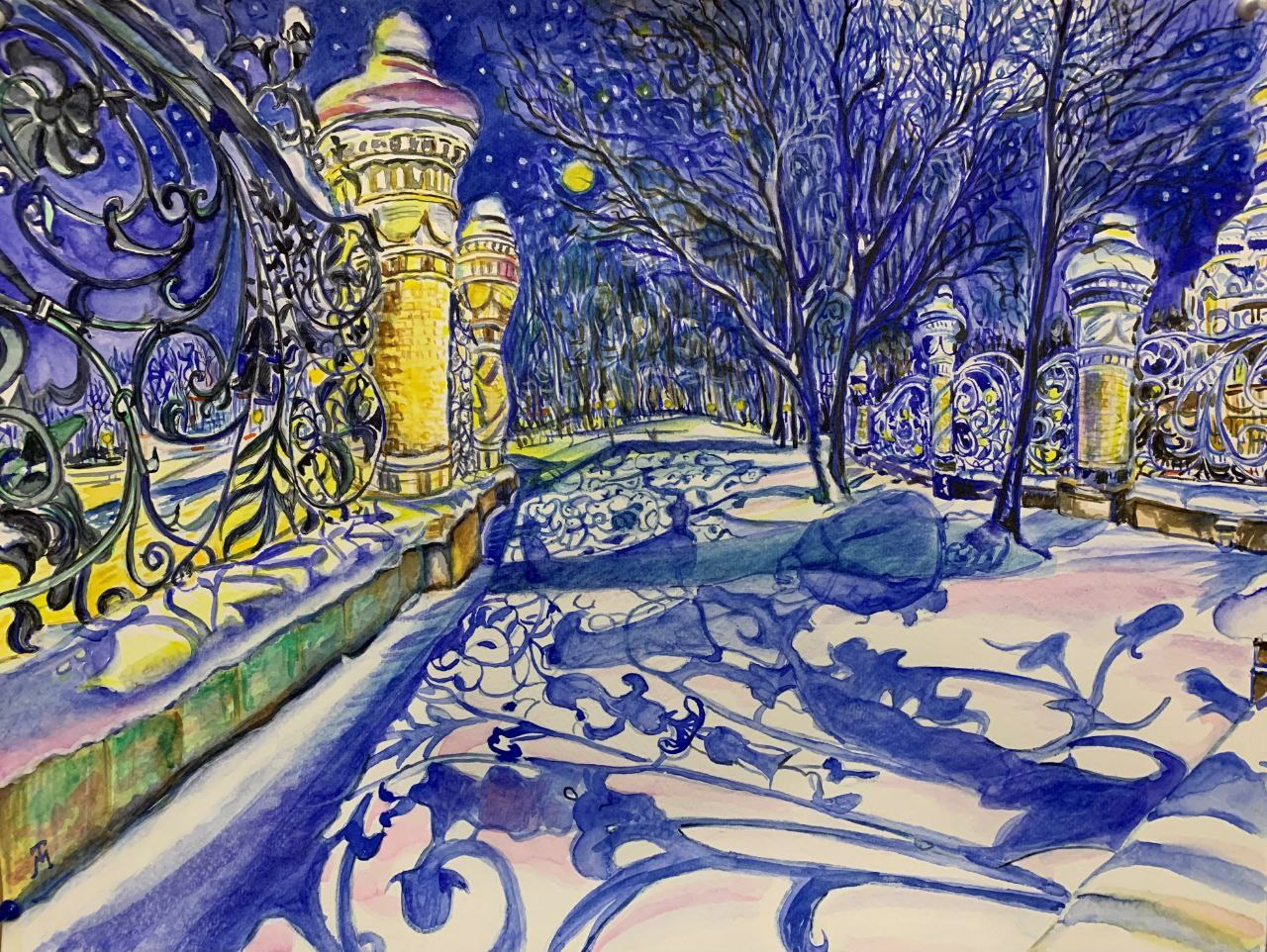 Saint Petersburg watercolor on paper 26/36 cm 2023