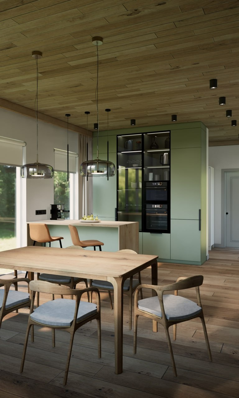 Загородный дом 110 м² в Ленинградской области (совместная работа с Любовью Поляковой designpolyakova.ru). Push-design.ru