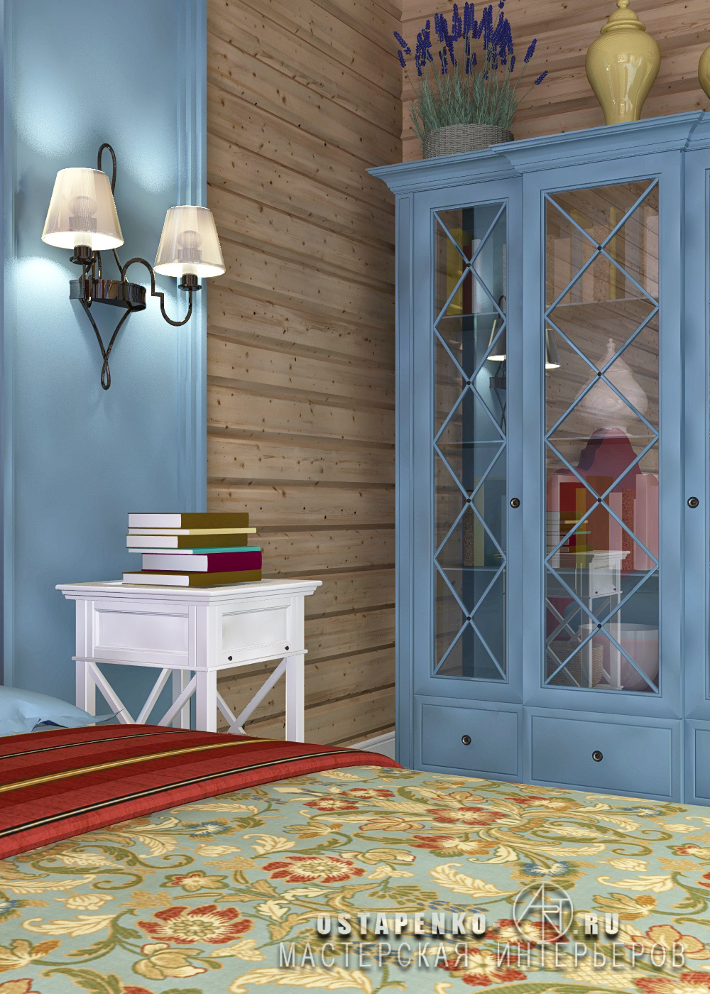 Дом из клееного бруса. Modern painting with worldwide delivery