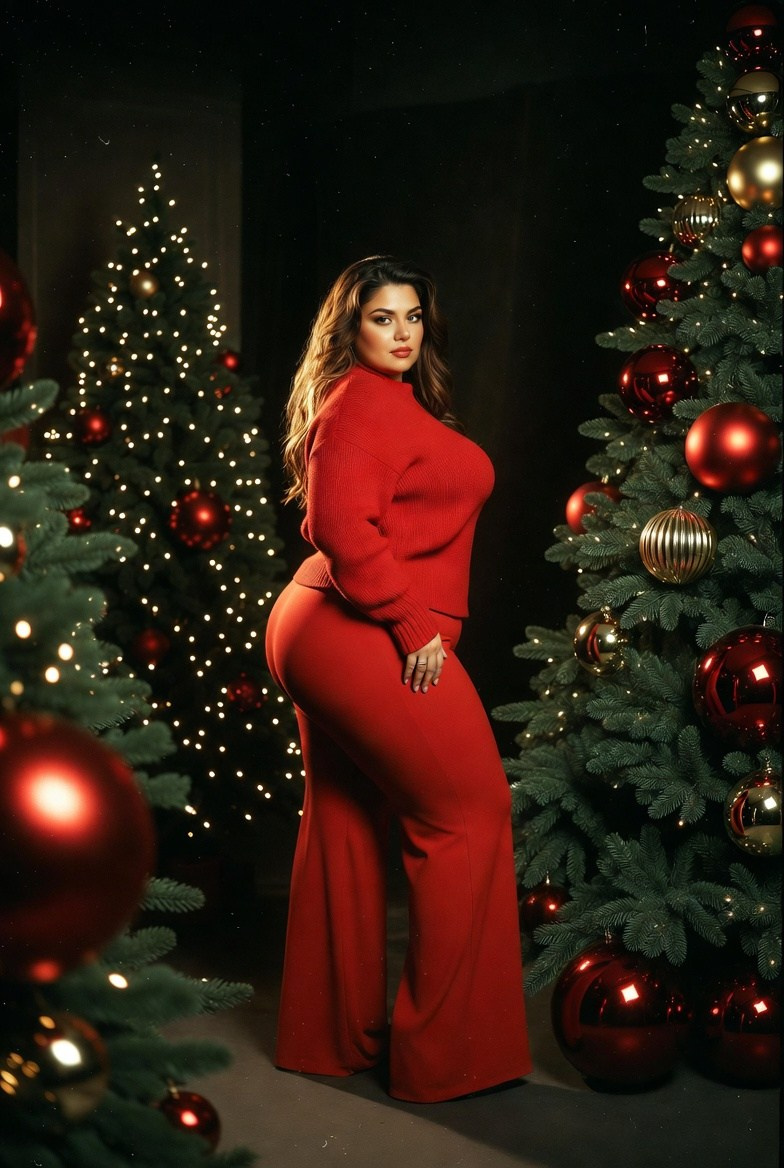 Плюс сайз в красном