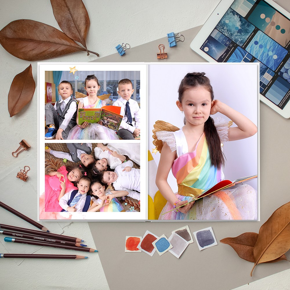 Выпускные альбомы в детский сад  3 разворота стандарт+ заказать Иваново Ярославле Костроме Владимире. Выпускные альбомы в Иваново в детский сад и школу. Александр и Светлана Янкины