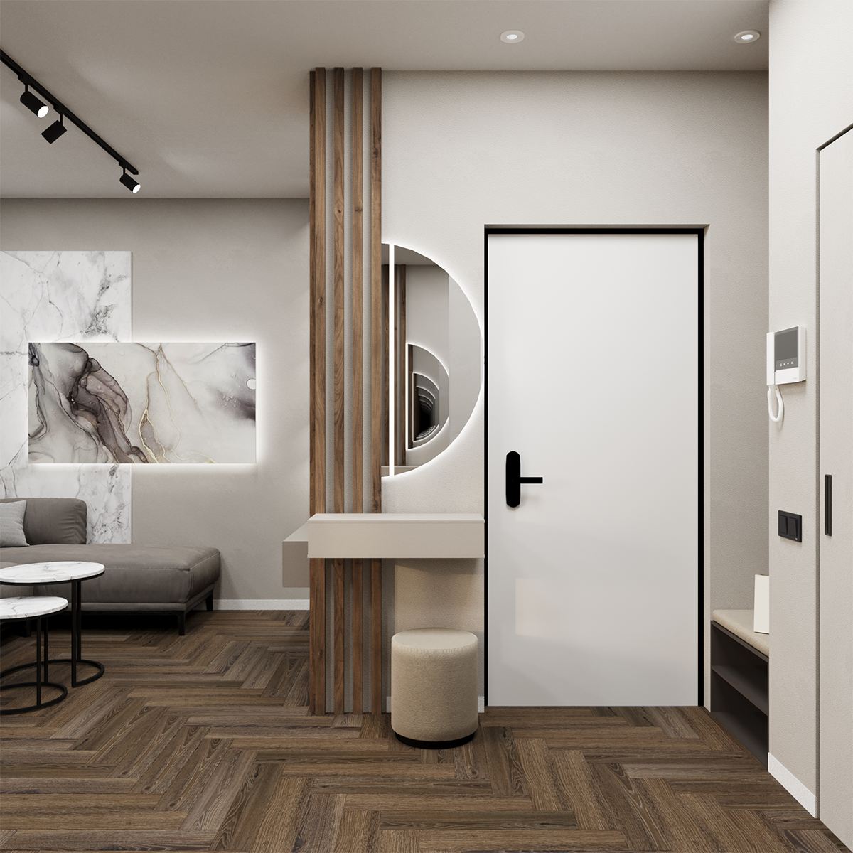 Интерьер для сдачи в аренду: прочные материалы, нейтральная палитра и продуманная функциональность. Мастерская Добрых Интерьеров Александра и Аллы Добряк