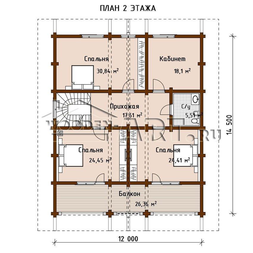 «Ягунино» 355 кв. м. Проекты деревянных домов