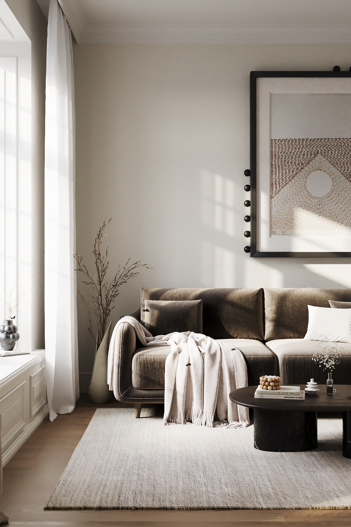 3d visualization | Living room_A5_2024. 3d визуализатор интерьера Анастасия Лосицкая