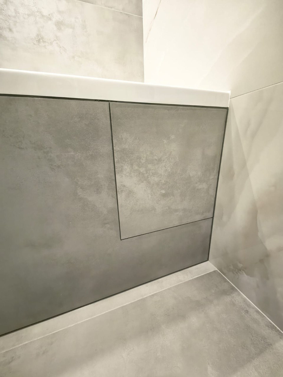 Ванная комната (ул. Четаева д. 49). Ремонт санузла, туалета, ванной под ключ в Казани. Укладка плитки