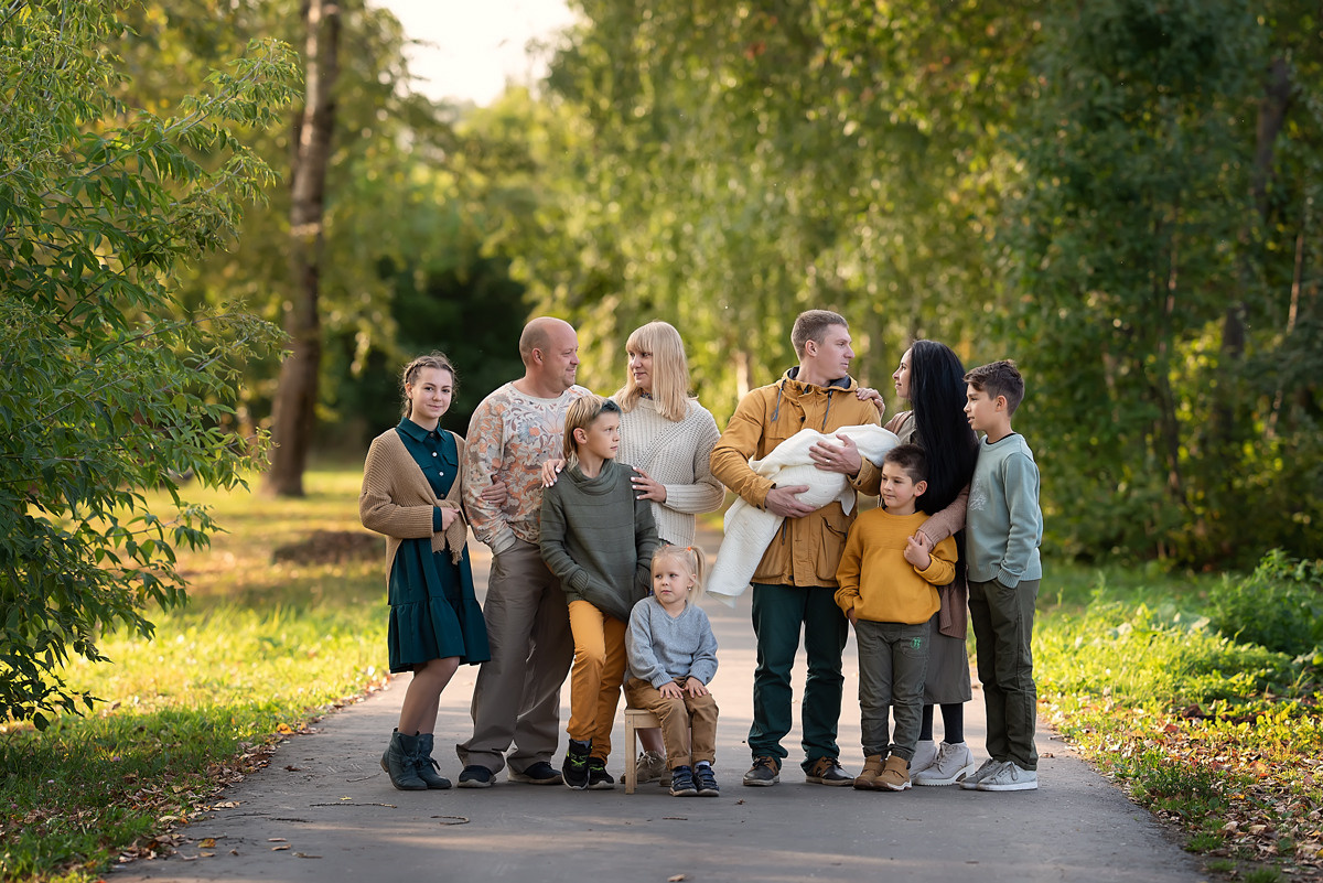 Большая семья. Семейный и детский фотограф в Москве и Туле