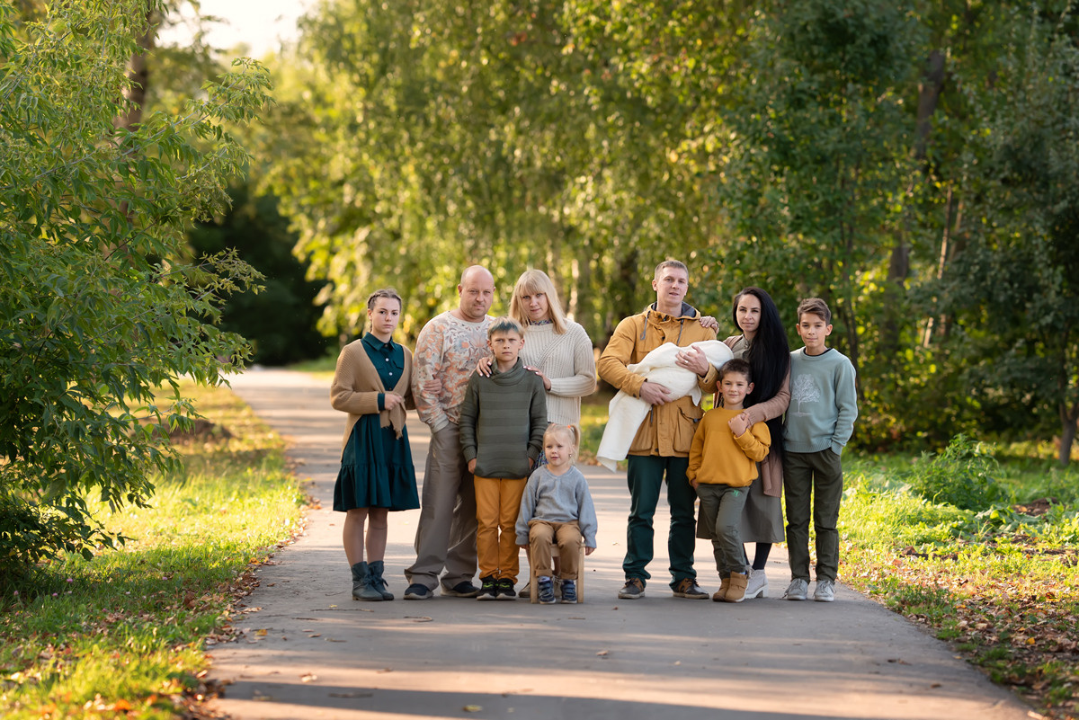 Большая семья. Семейный и детский фотограф в Москве и Туле