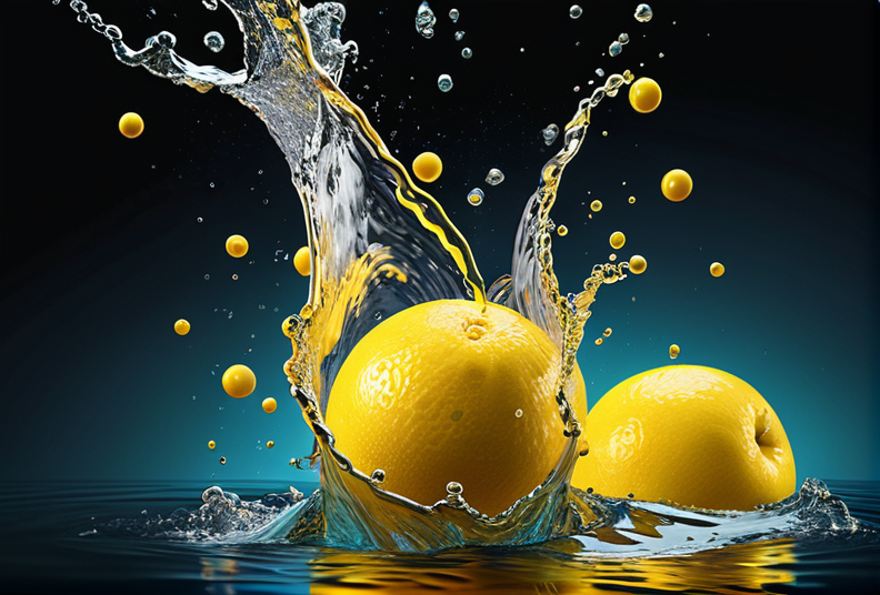 Лимон в воде, 