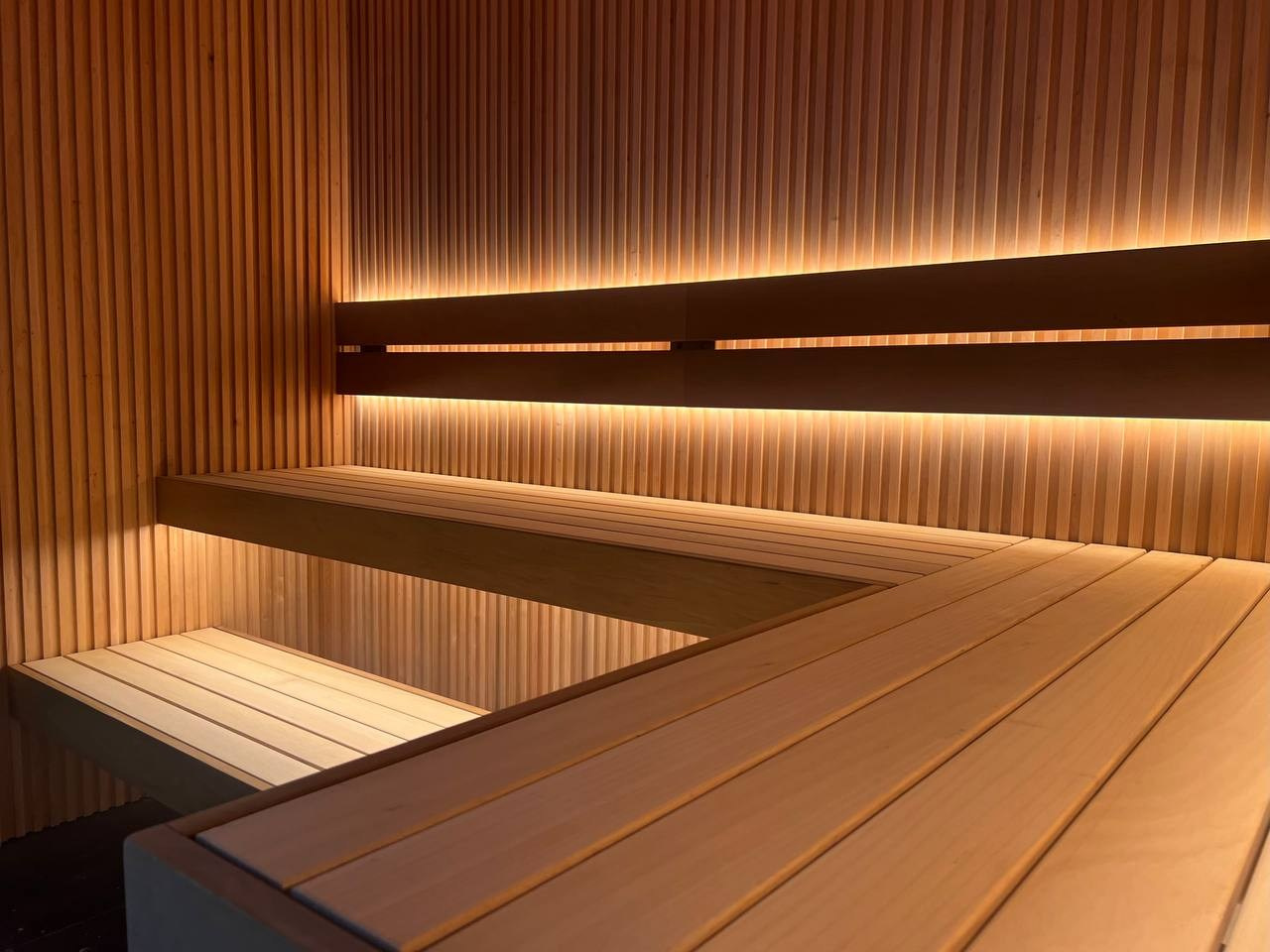 Комплекс саун в процедурных кабинетах клиники Кивач. Все пять в едином стиле, с точным расчетом нужного температурно-влажностного баланса. SaunaTopMasters