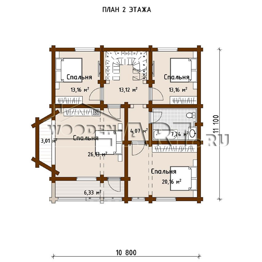 «Белые росы» 266 кв. м. Проекты деревянных домов