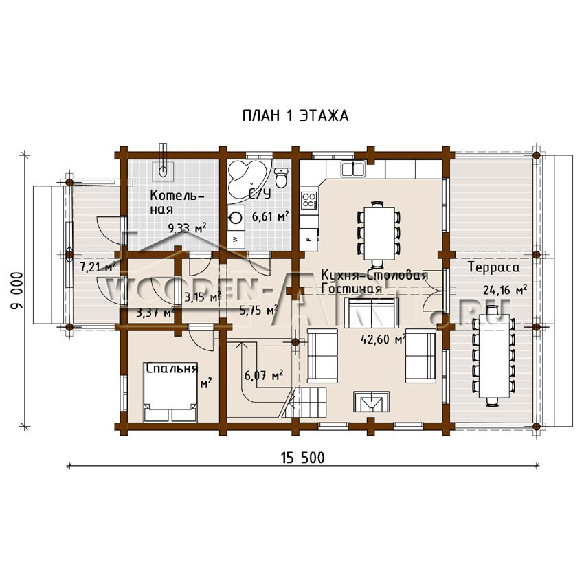 «Белый берег» 228 кв. м. Проекты деревянных домов
