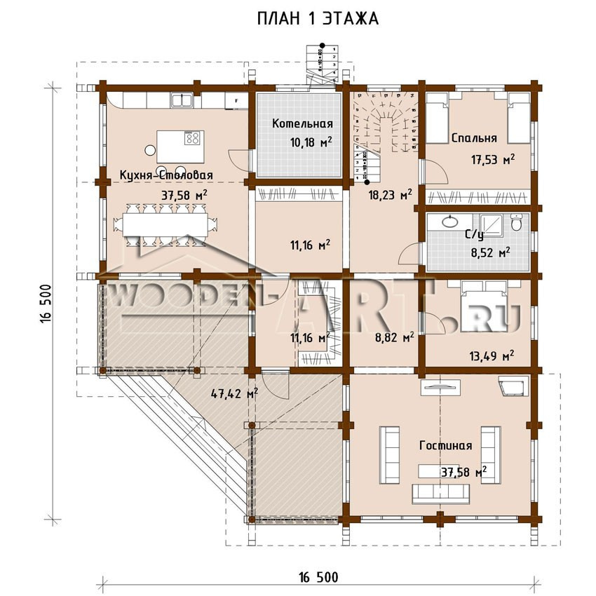 «Диана» 359 кв. м. Проекты деревянных домов
