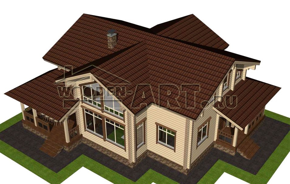 «Звенигород» 260 кв. м. Проекты деревянных домов