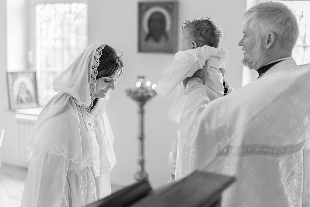 — Таинство Крещения (Чёрно-белый). Детский и семейный фотограф Домодедово