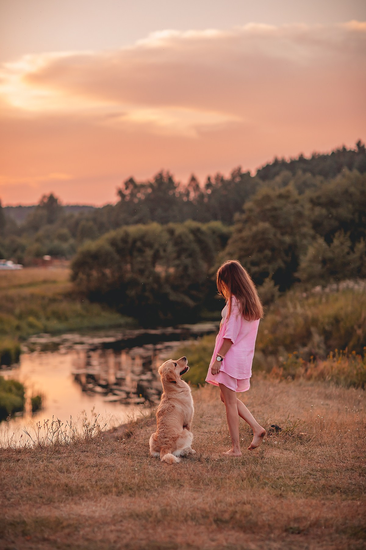 Марина и Чили в Малиново. Семейный фотограф анималист Мария Крючкова