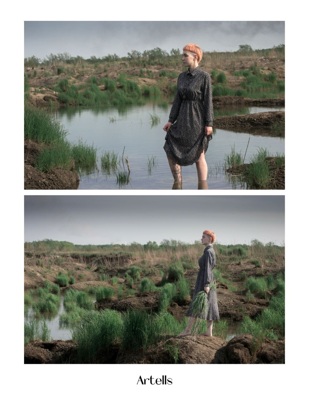 фотограф, Хабаровск, фотосессия, публикация, журнал, artells, фото проект, фотосессия, девушка, на болоте, портрет, пейзаж, фотосессия для девушки, фотография, девушка в платье, река