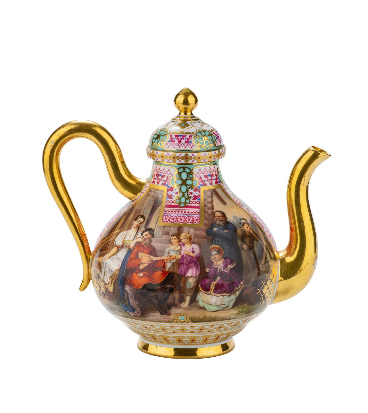 Фарфоровый антикварный чайник из коллекции музея В.Ю. Орлова.