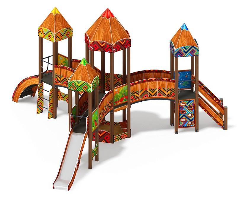 Карандаши - ДИК 2.26.04-01.С - Игровой комплекс Н=1200                                                                                                                   Габариты (ШхДхВ): 8080x7000x4470                                                                                                                                                                       Зона безопасности, мм: 10650х12180                                                                                                                                                                          Скат горки: H=1200 (металлический скат)