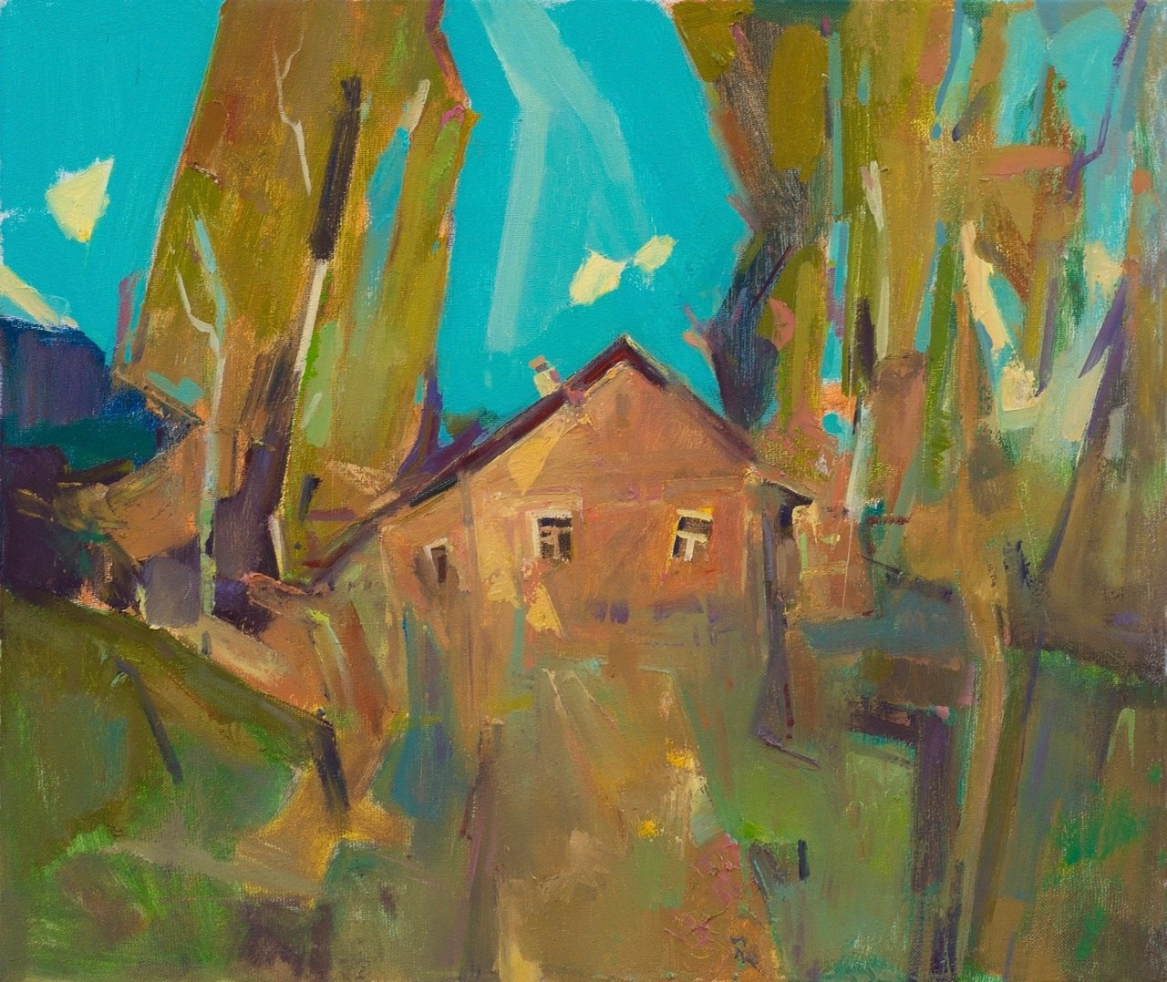 Вечер в Елисейково. Художник Александр Каверин