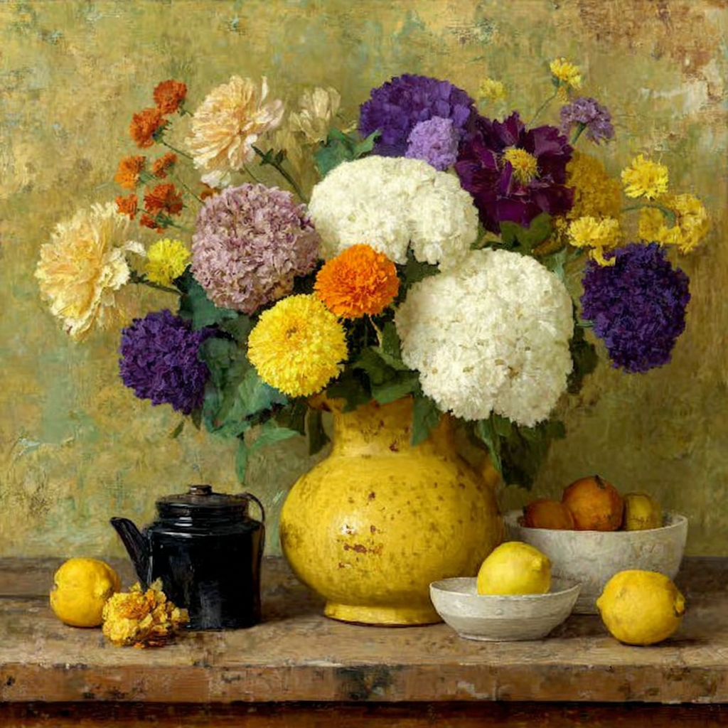 "Желтый натюрморт"  Холст, масло. 75 х 75 см. 250 000  ₽