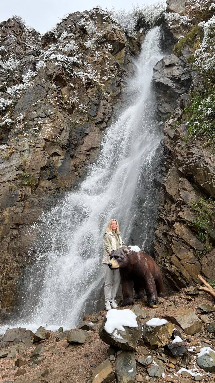 Медвежий водопад рядом с Алматы, Казахстан. Ущелье Тургень и водопад Тургеньский