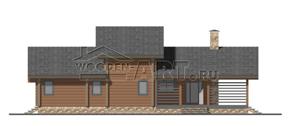 «Восход» 296 кв. м. Проекты деревянных домов. Архитектор Ольга Мальцева