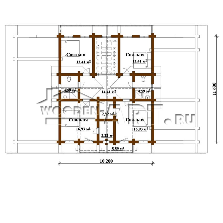 «Иваново» 369 кв. м. Проекты деревянных домов