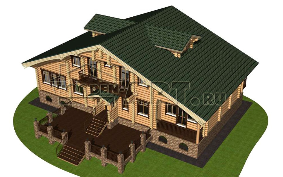 «Иваново» 369 кв. м. Проекты деревянных домов