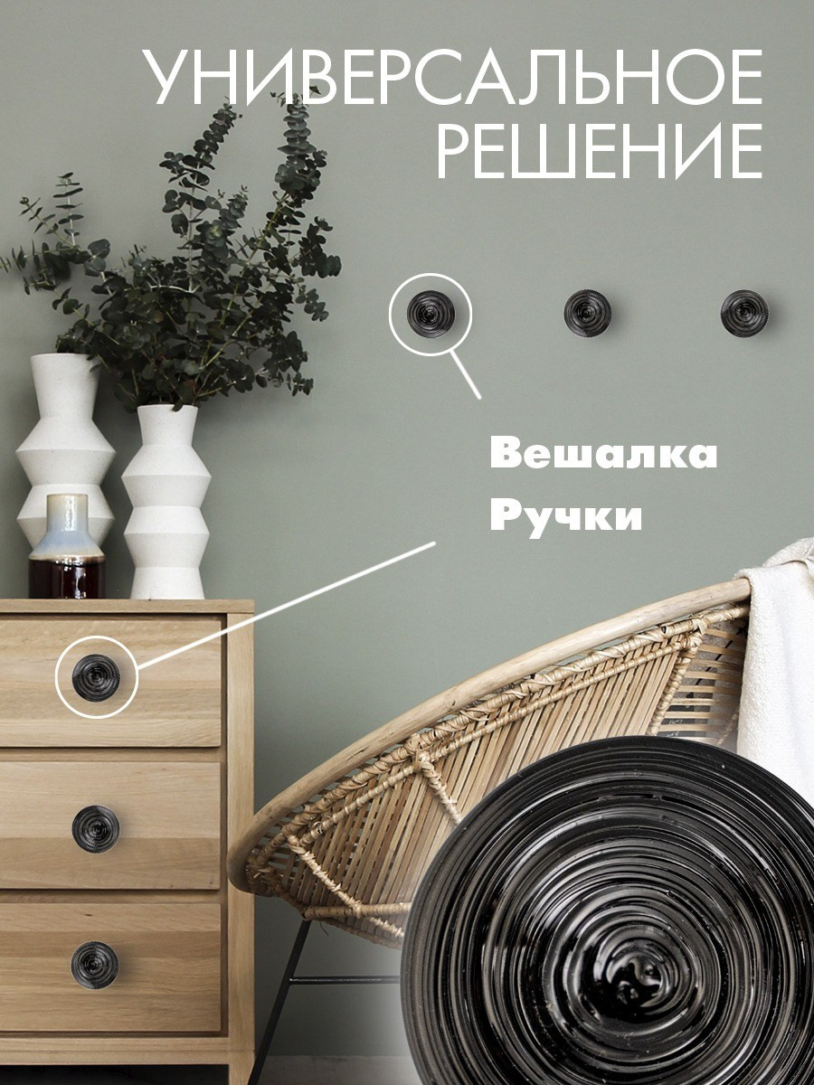 чёрные крючки на стену универсальное решение