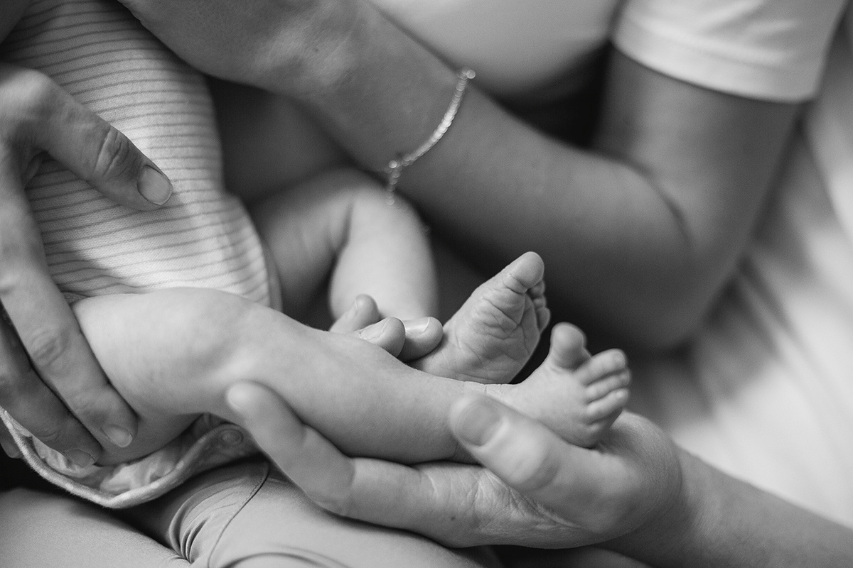 Домашняя съёмка новорождённого