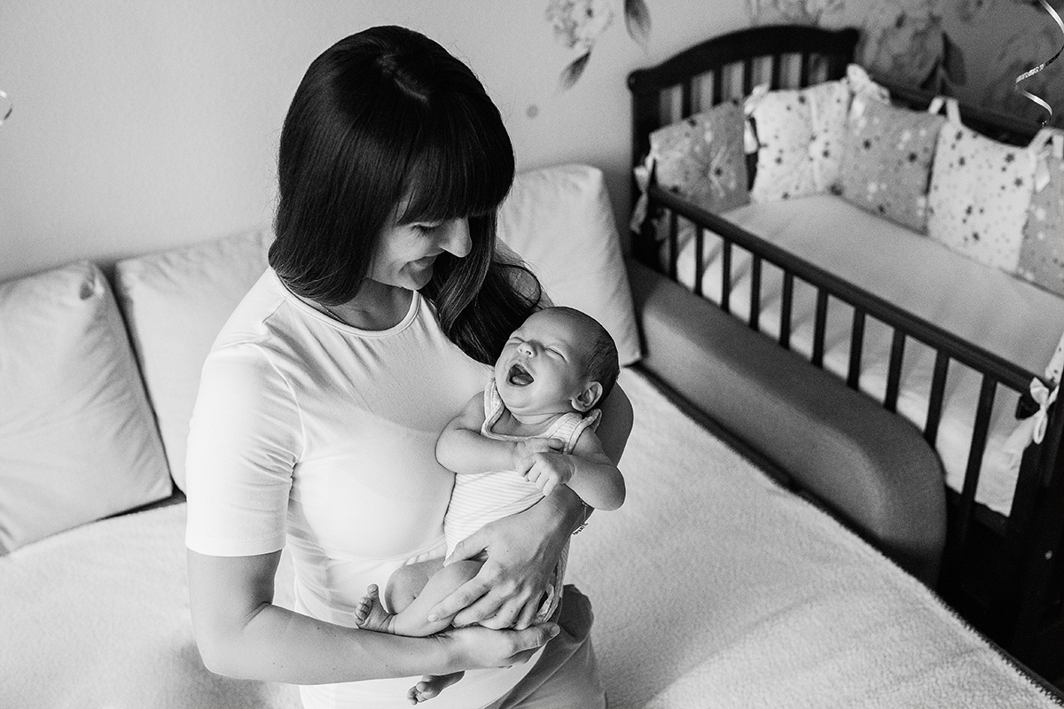 Домашняя съёмка новорождённого