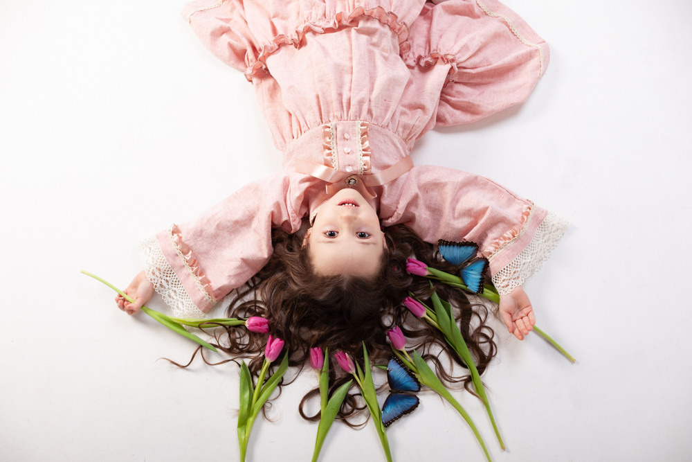 Съёмка с бабочками. Фотограф Татьяна Воронова, Детские и Семейные фото
