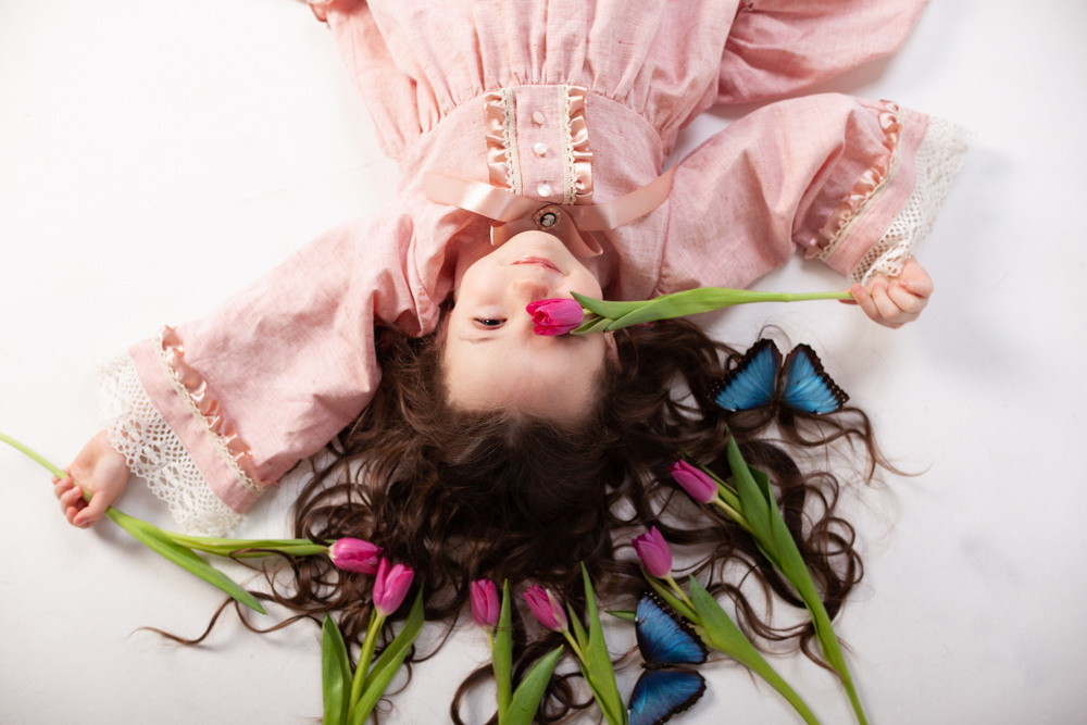 Съёмка с бабочками. Фотограф Татьяна Воронова, Детские и Семейные фото