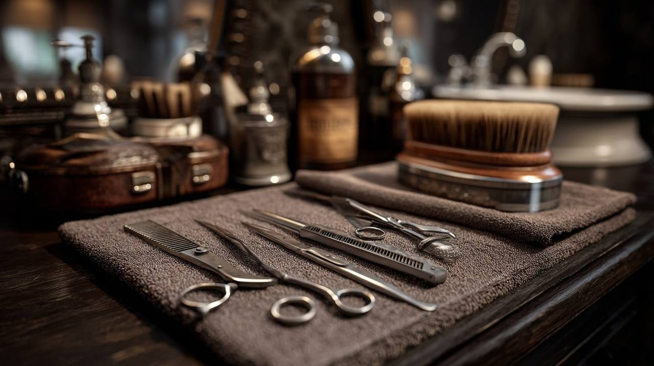 Визуальная концепция для барбершопа. Ekaterina Kiral — Visual Branding & AI Creation