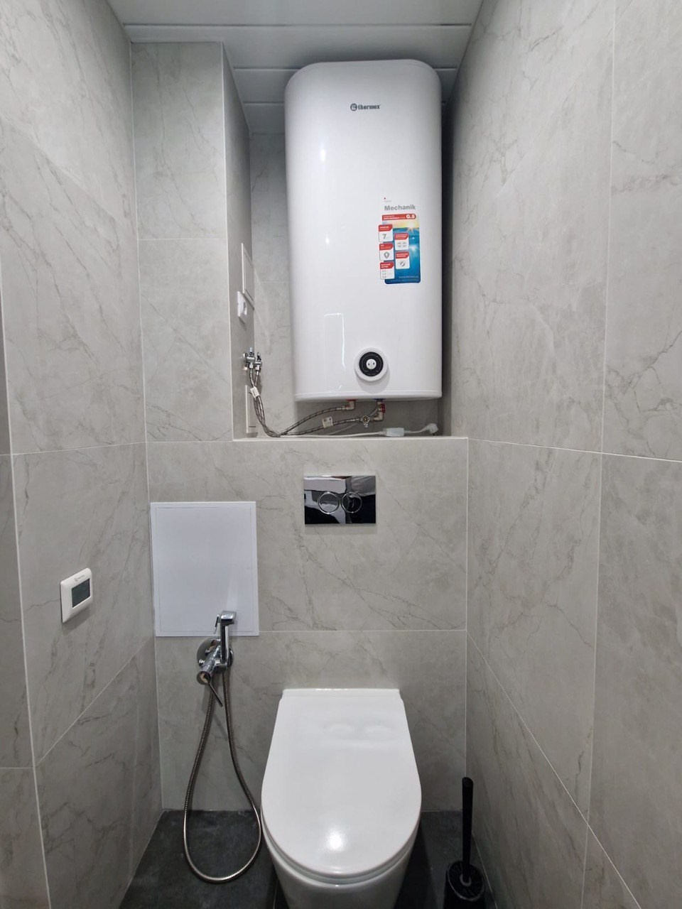 Ванная комната (ул. Сибгата Хакима д. 41). Ремонт санузла, туалета, ванной под ключ в Казани. Укладка плитки