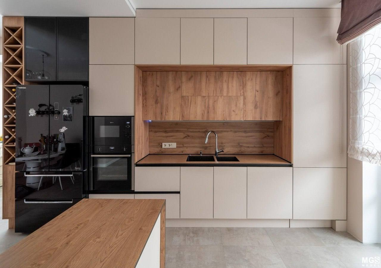 Встроенная мебель для кухни в современном стиле