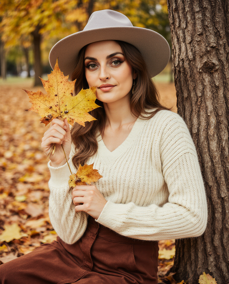 Осенняя фотосессия. AI-фотограф — Ольга Герман. Нейрофотосессии, уникальные цифровые портреты и образы будущего