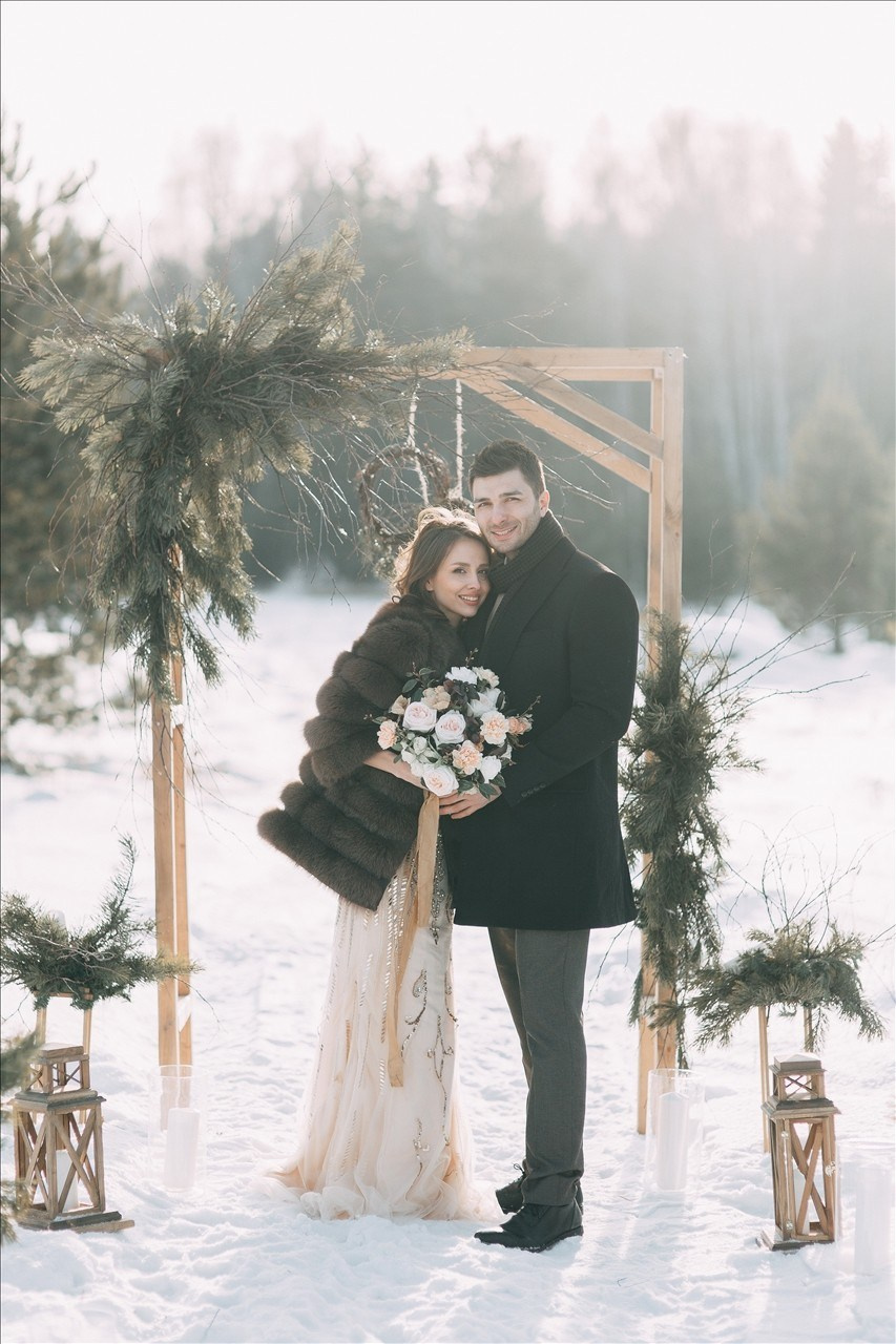Стильная зимняя свадьба