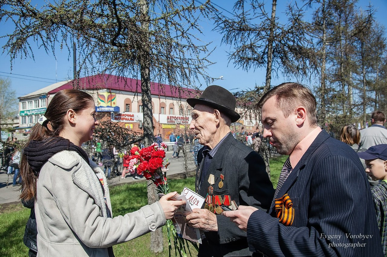Празднование Дня победы 9 мая в Красноярске