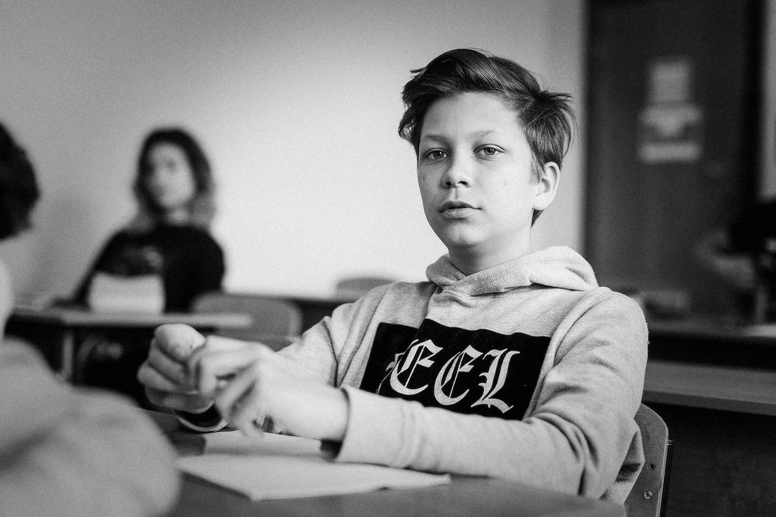 Фоторепортаж со школьного урока 4-го класса. Репортажный фотограф Борис Геер