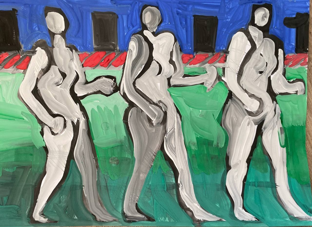 Папка с цветными работами А3. Лилия Ким. Междисциплинарный художник