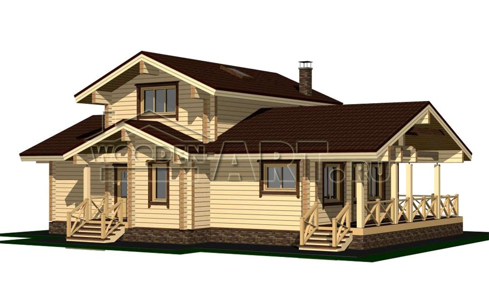 «Монино» 177 кв. м. Проекты деревянных домов