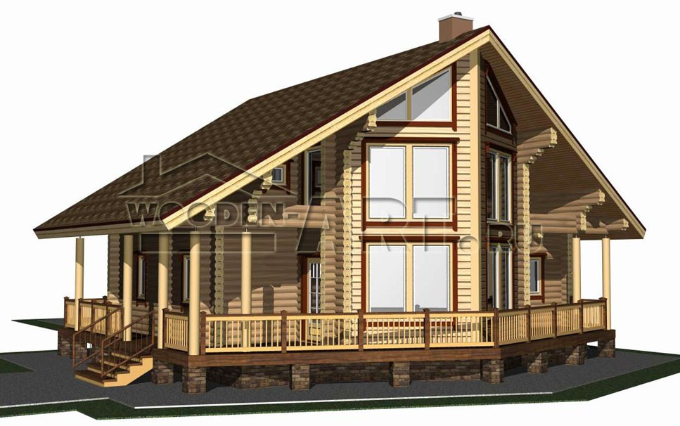 «Парус» 255 кв. м. Проекты деревянных домов