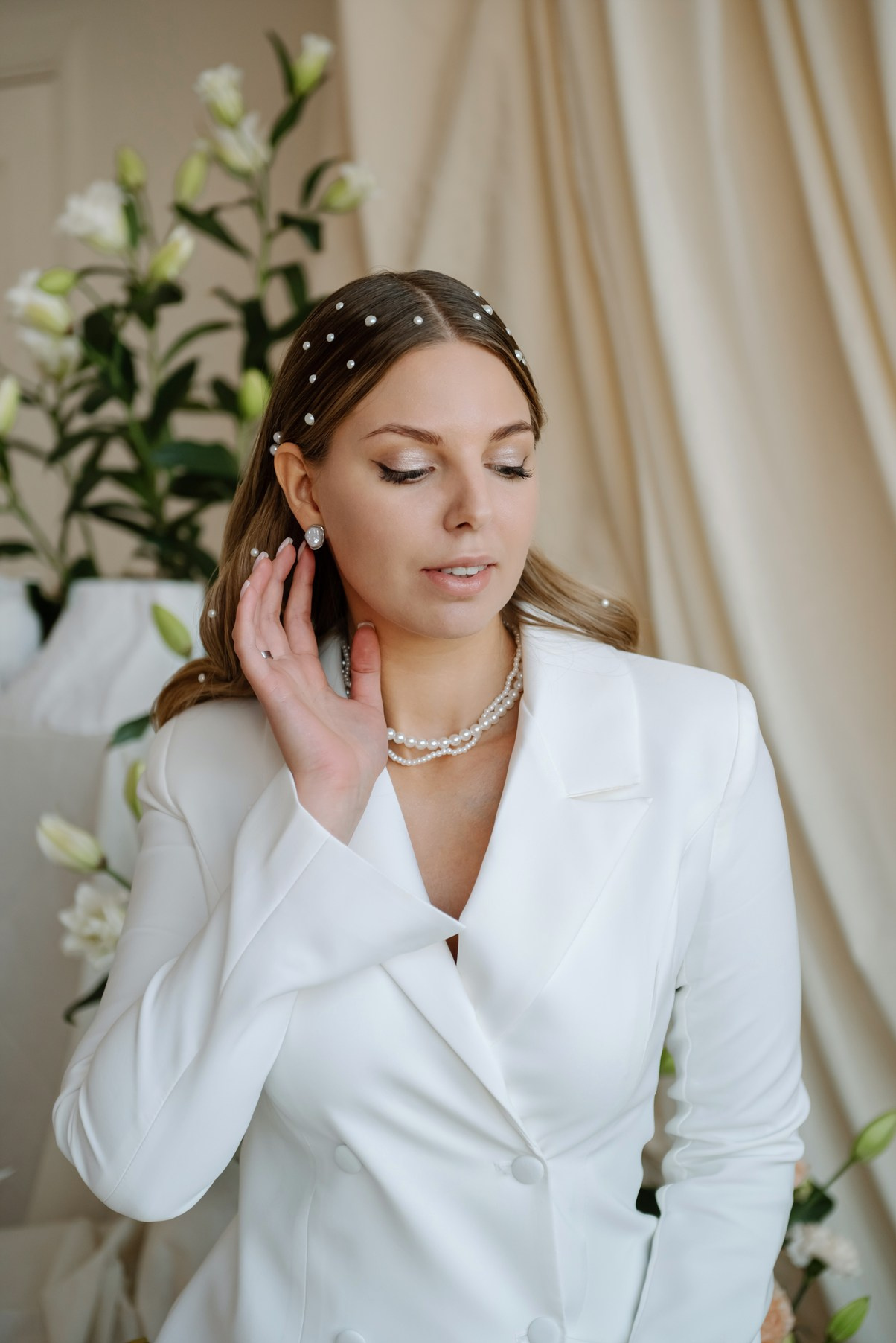 С цветами и жемчугом. Свадебный и сеейный фотограф в Санкт-Петербурге Елена Худякова