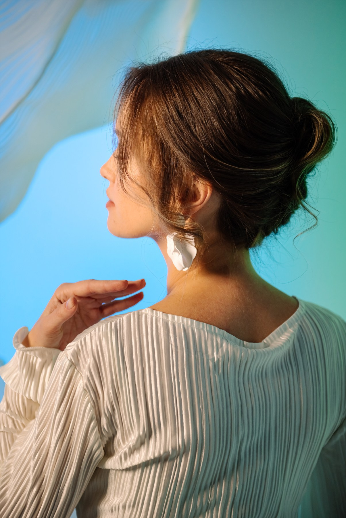 Беременность. Циклорама с вуалью. Свадебный и сеейный фотограф в Санкт-Петербурге Елена Худякова