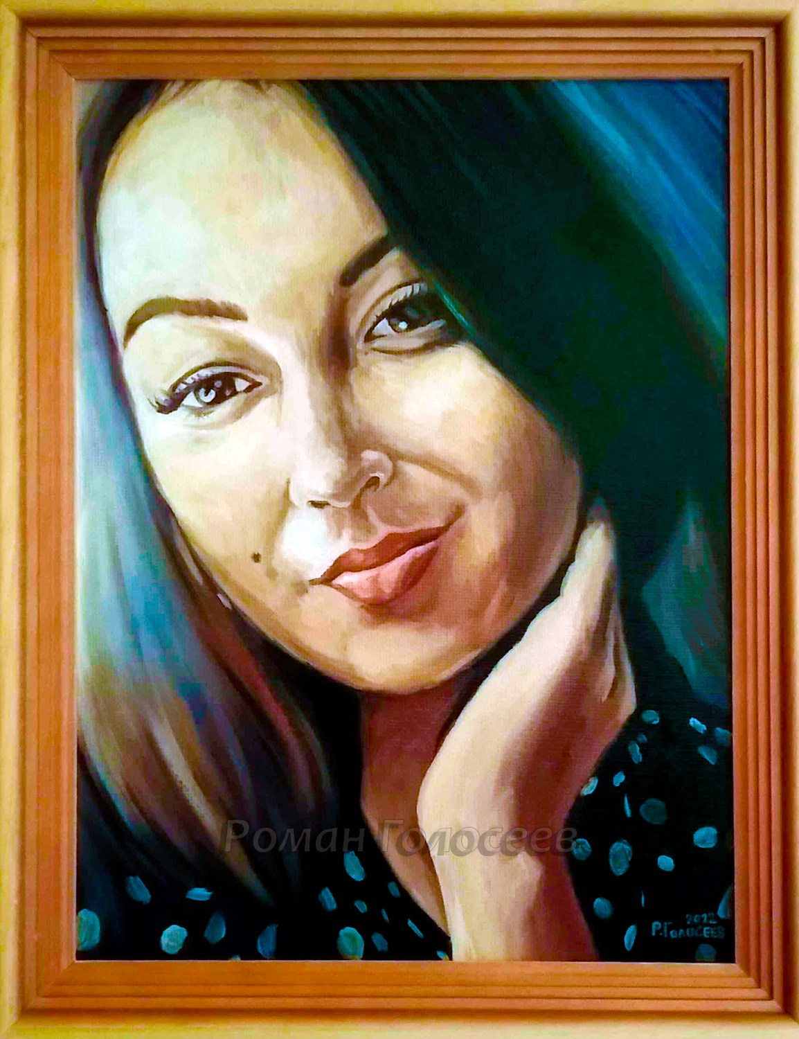 "Иртышская девушка", 30х15, холст, масло, 07.04.2022