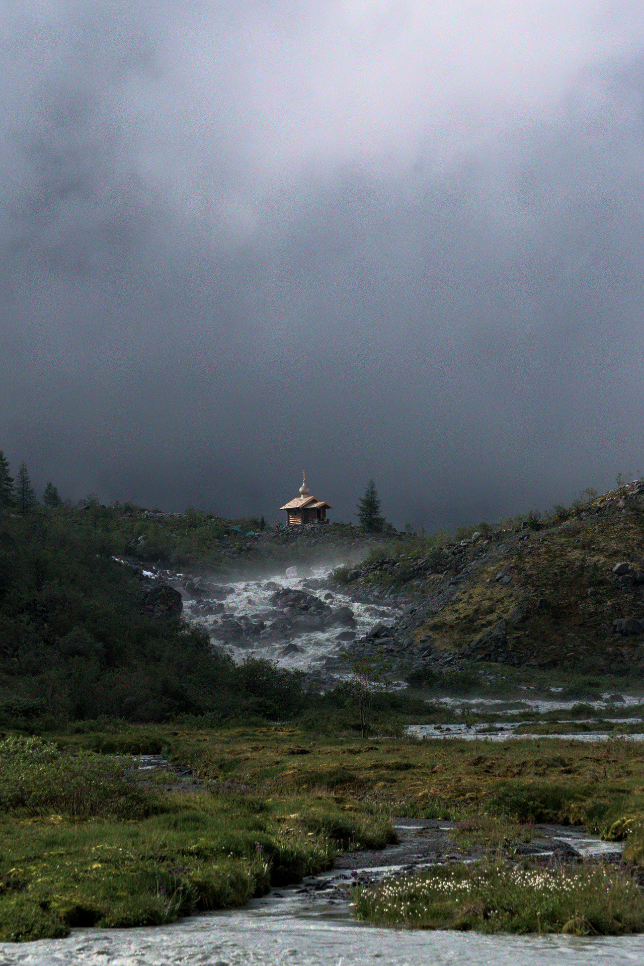 Пейзажная фотография. Алтай. часовня на аккеме